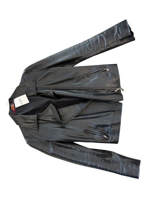 2000s Onyx Jeans Longline Leather Biker Jacket #11946