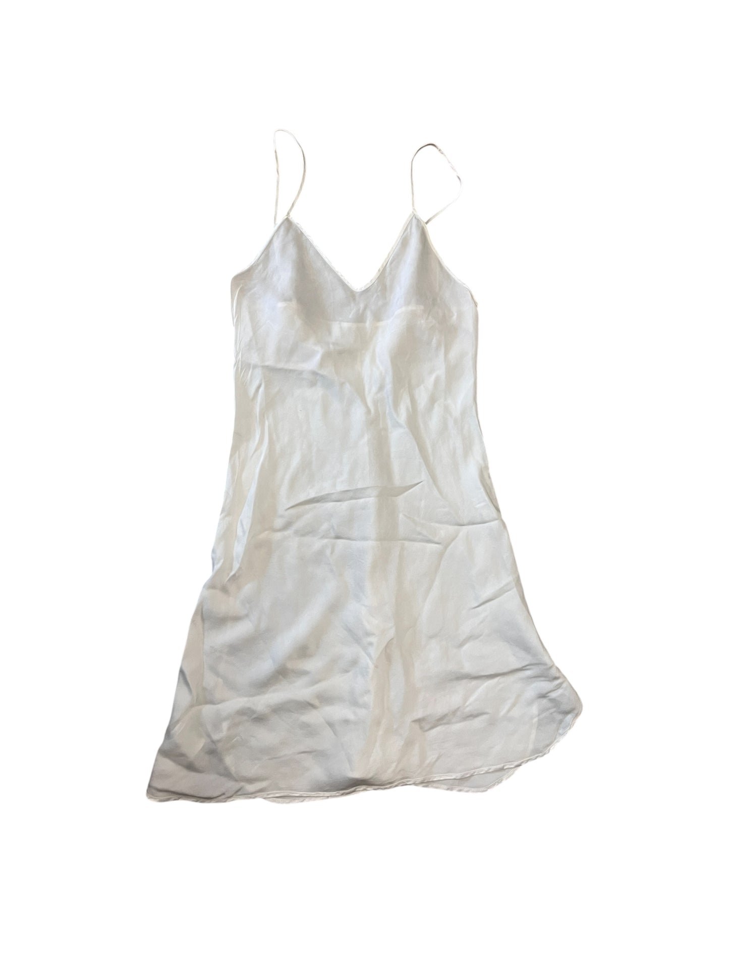 White Silk Slip Dress #11857