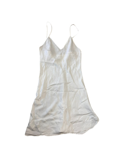 White Silk Slip Dress #11857