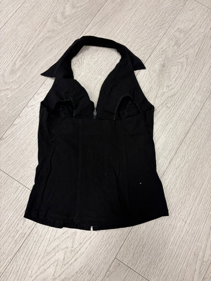 Vintage Pimkie Zip-Up Halter Top #13342