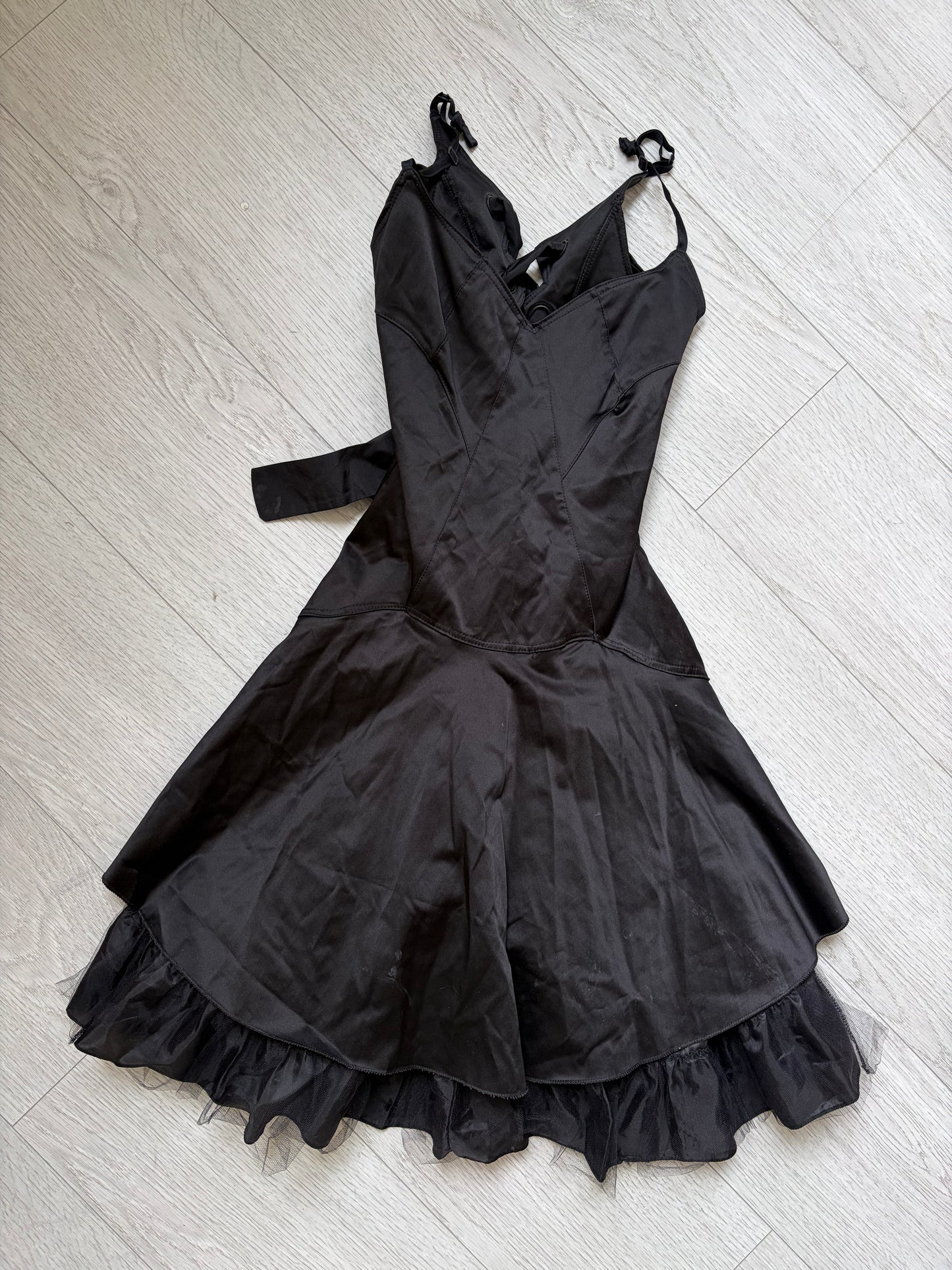 Rinascimento Y2K Corset Lace-Up Ruffle Dress #13205