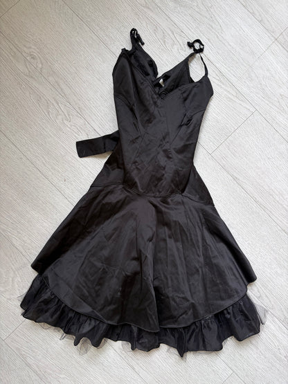 Rinascimento Y2K Corset Lace-Up Ruffle Dress #13205
