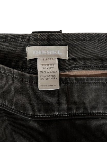 Diesel Asymmetric Zip Denim Mini Skirt #11887