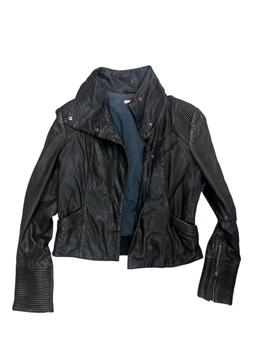 MAX&Co. Leather Moto Jacket – Black