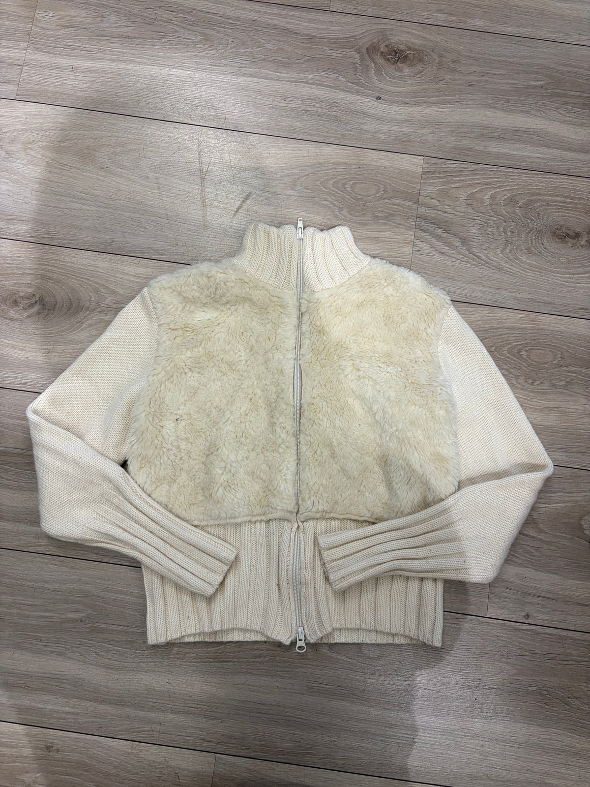 Imperial Wool Faux Fur Zip Cardigan #13315
