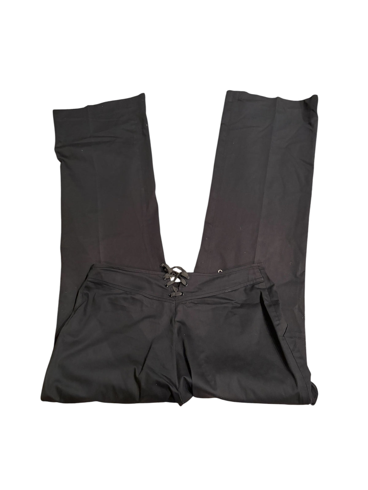 Bencivenga Black Lace-Up Flared Trousers with Zip Details #13575