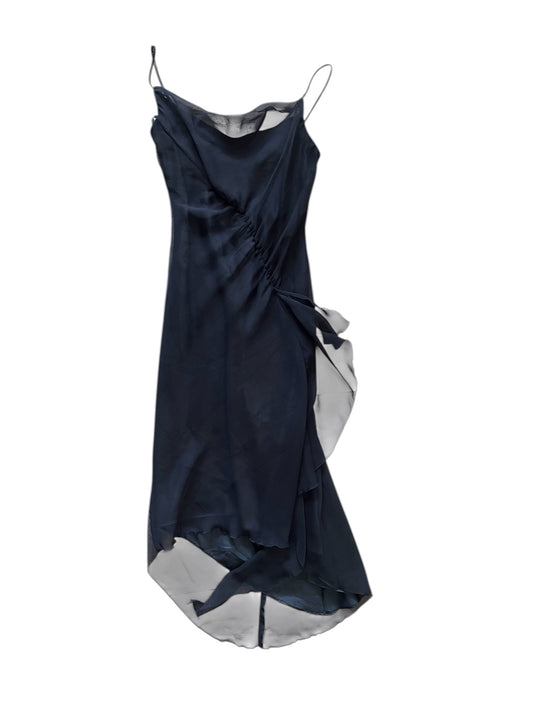 Black Draped Slip Dress #12219