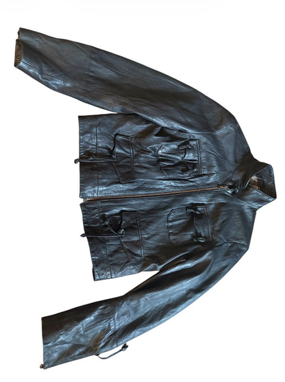 Mazzi Italian Leather Utility Jacket #13387