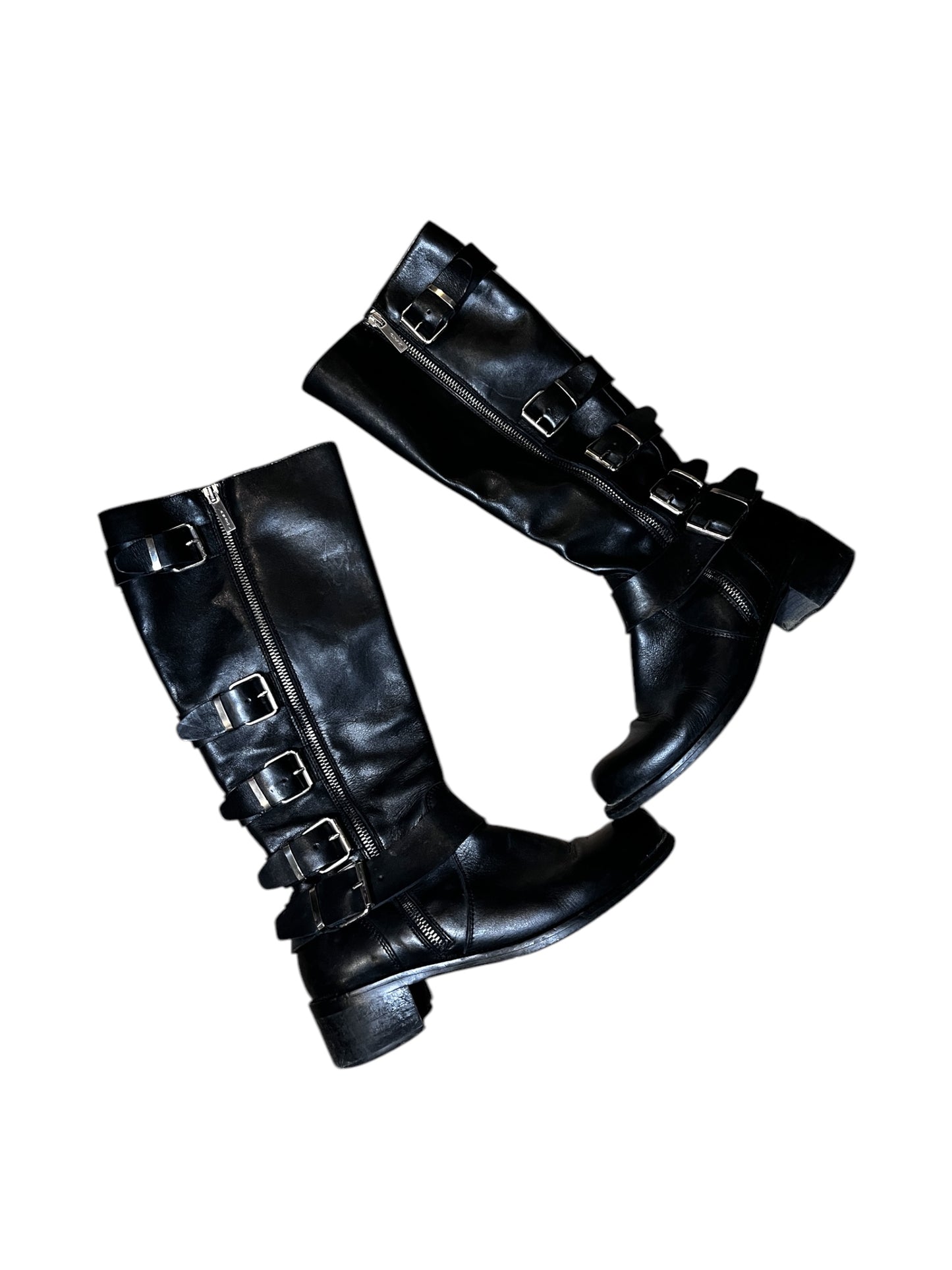 Leather Buckle Boots #8264