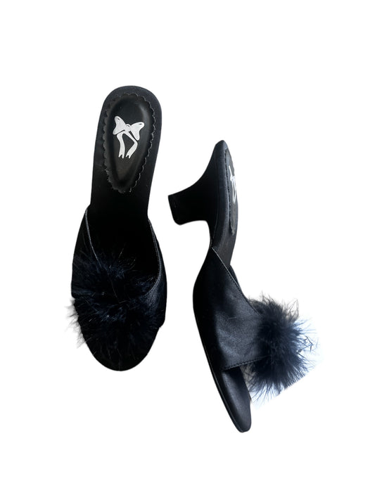 Black Kitten Sandals 38 #4028