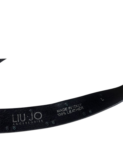 Black leather belt from Liu Jo Accessories, made in Italy #11319