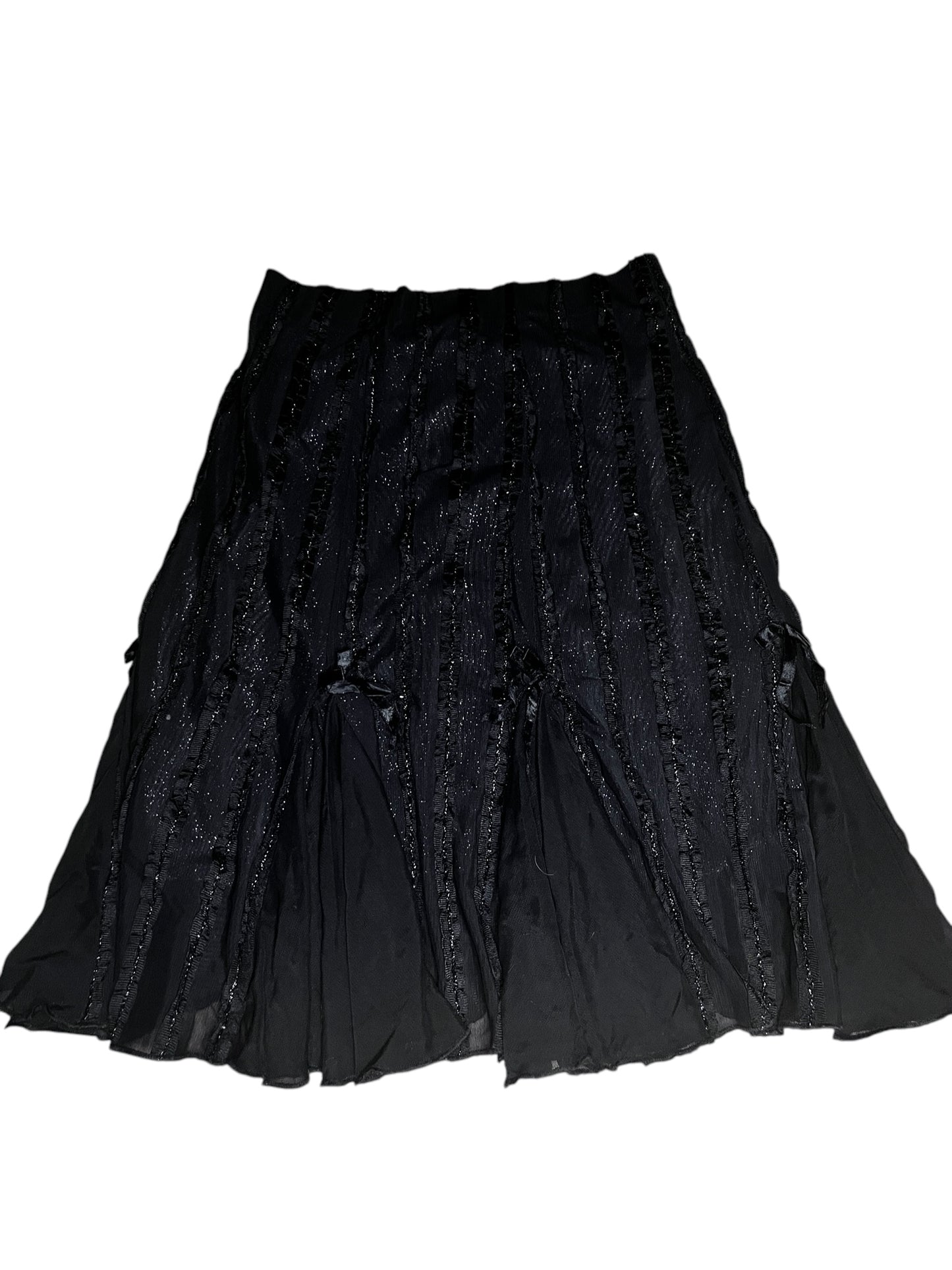 Black Glitter Girly Skirt #7268