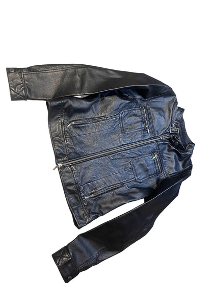 Italian Leather Biker Jacket #11826
