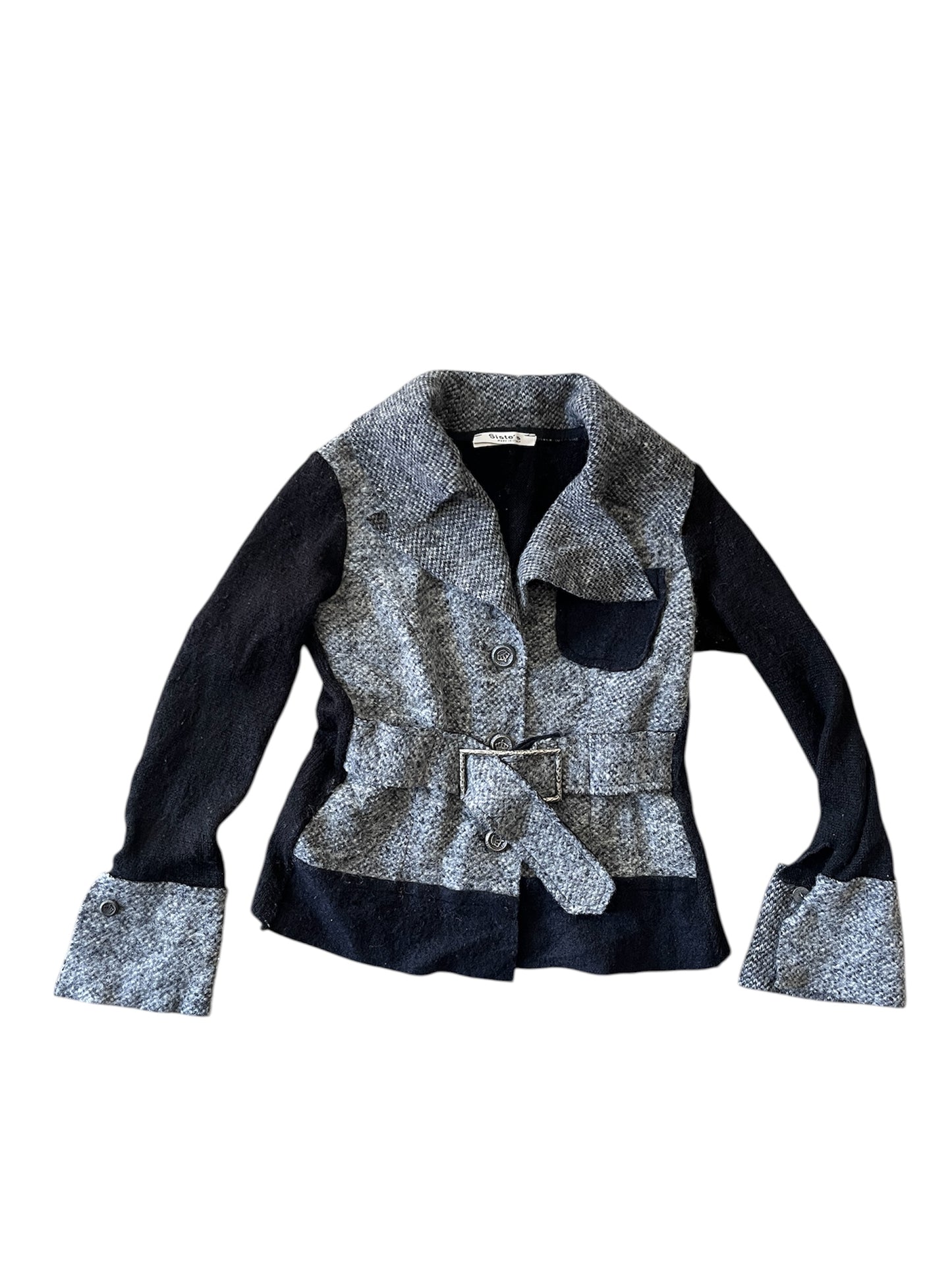 Siste’s Wool Panel Belted Jacket #12060