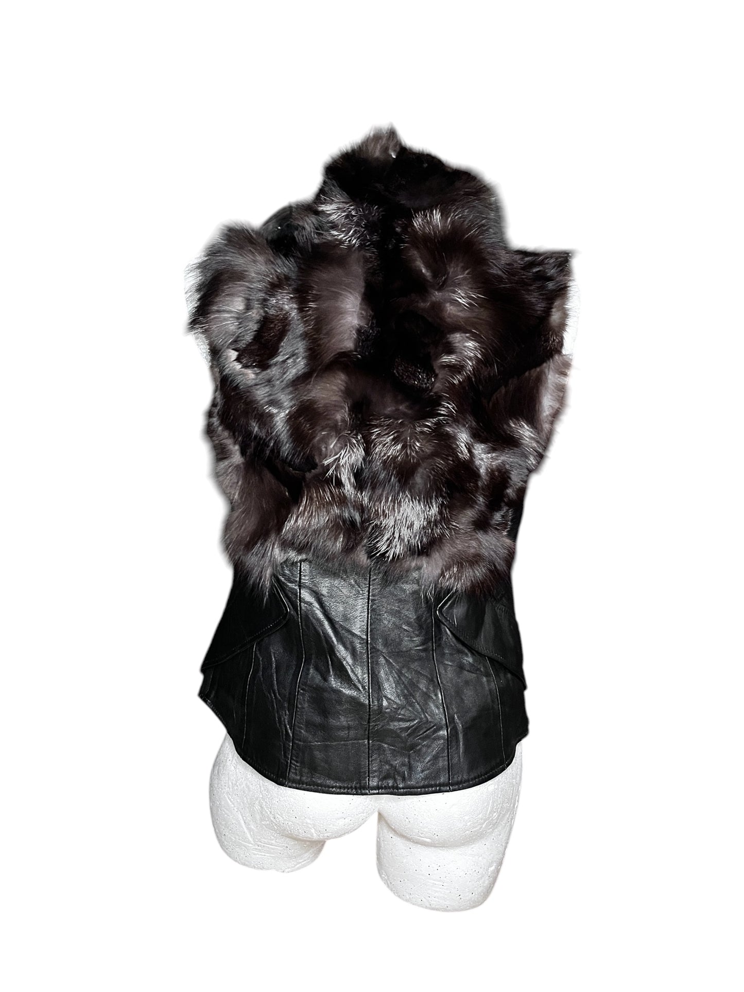 Leather & Fur Vest #7311