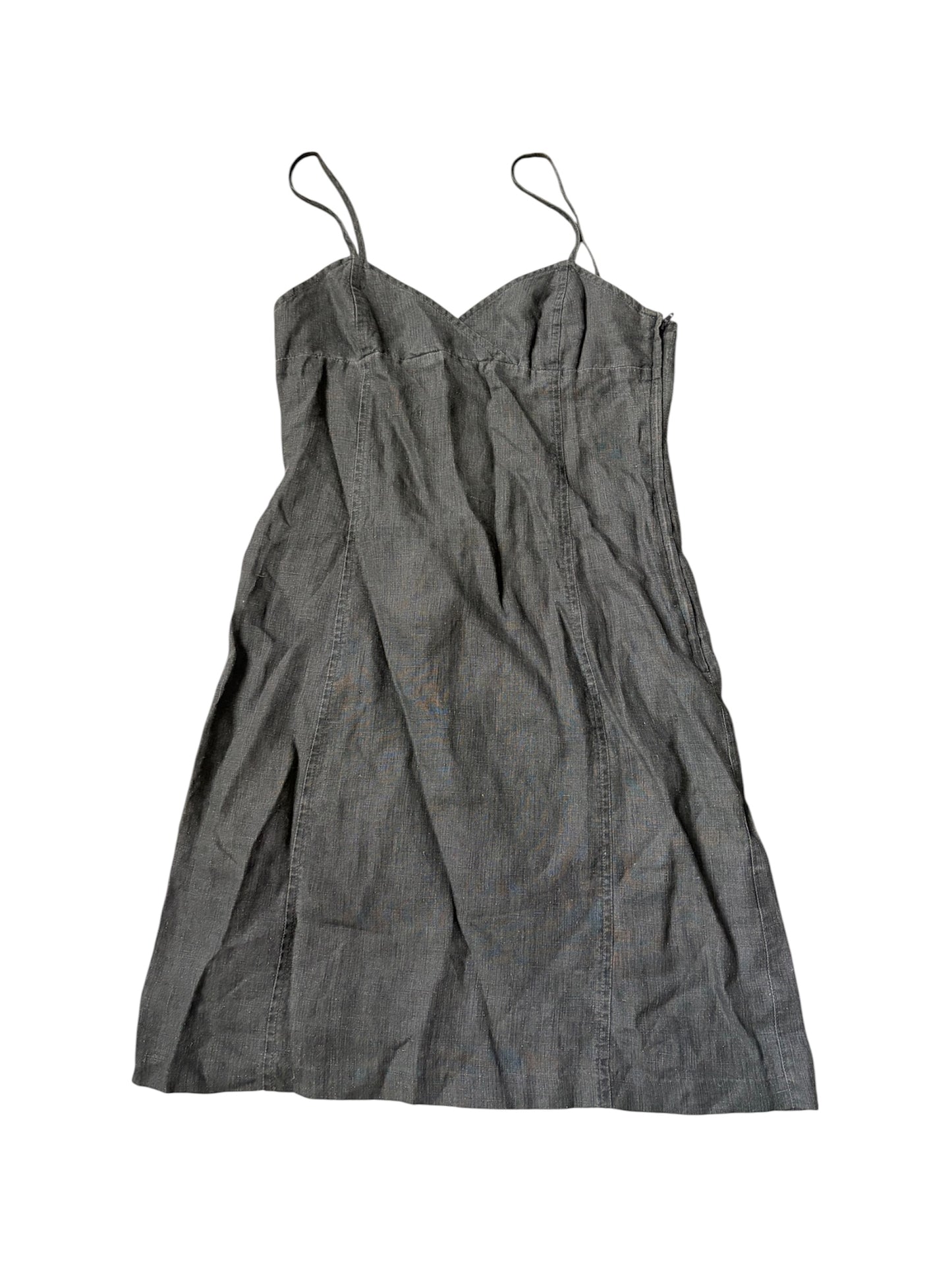 Vintage Armani Jeans Structured Grey Midi Dress #13227