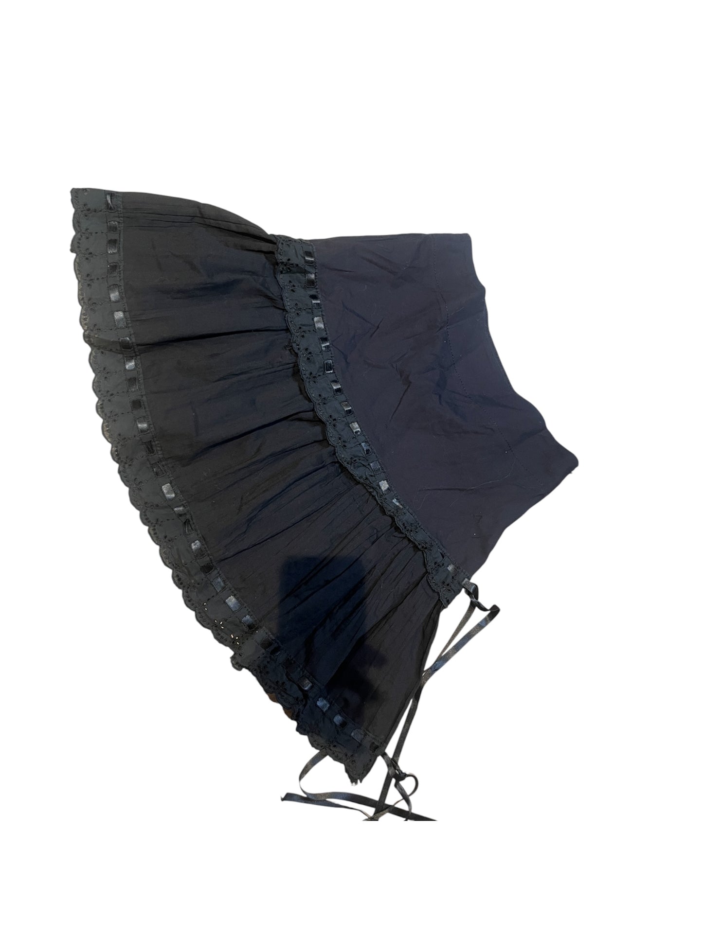 Italian Ruffle Lace Panel Skirt #11832