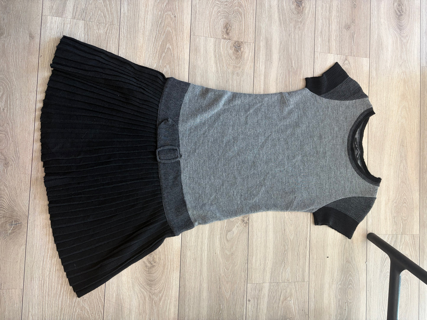 2000s La Fée Maraboutée Wool-Blend Pleated Dress #13264