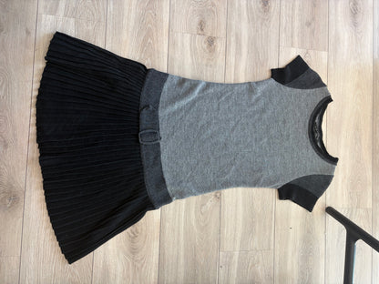 2000s La Fée Maraboutée Wool-Blend Pleated Dress #13264