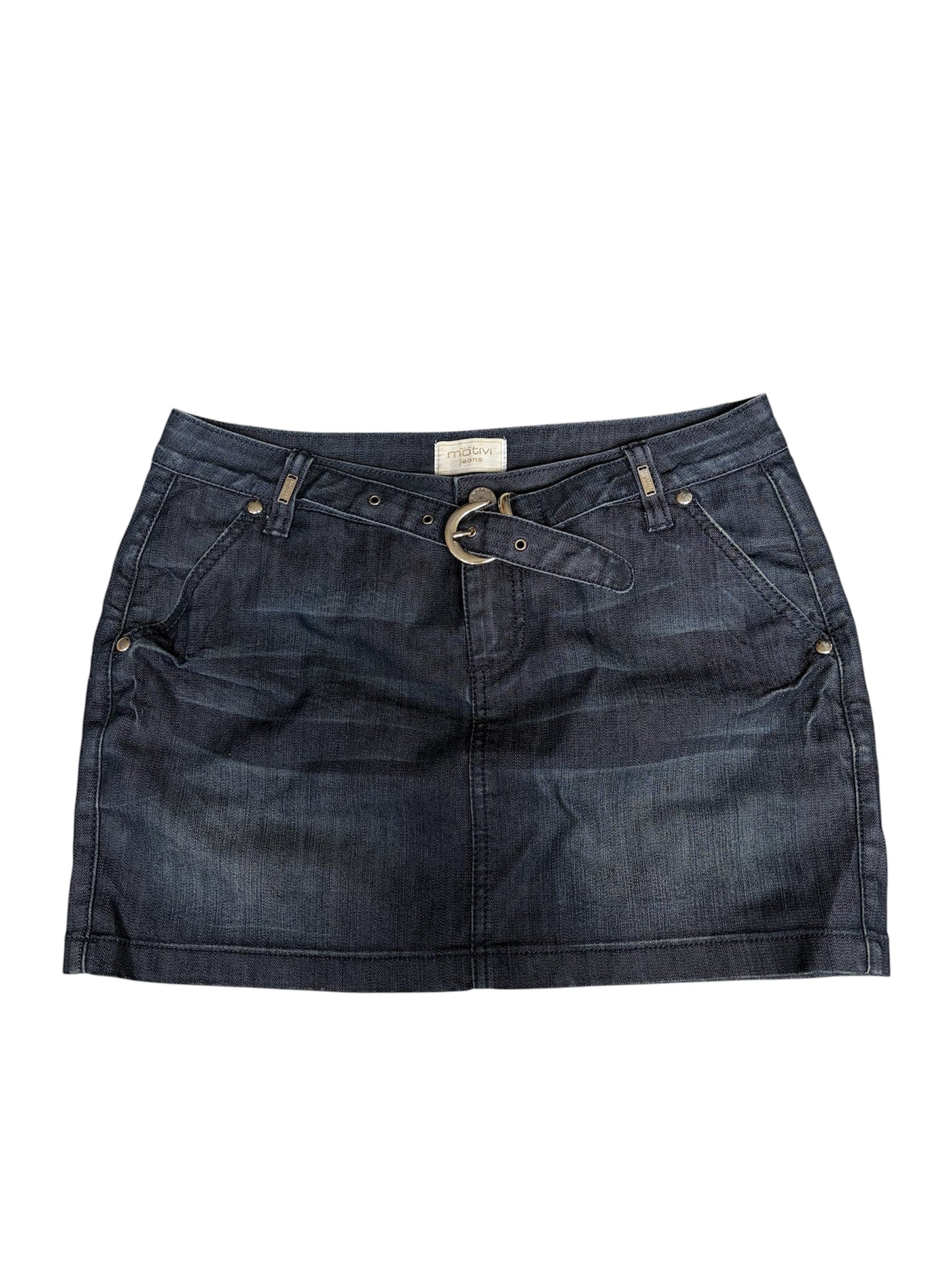 Motivi Belted Denim Mini Skirt #13170