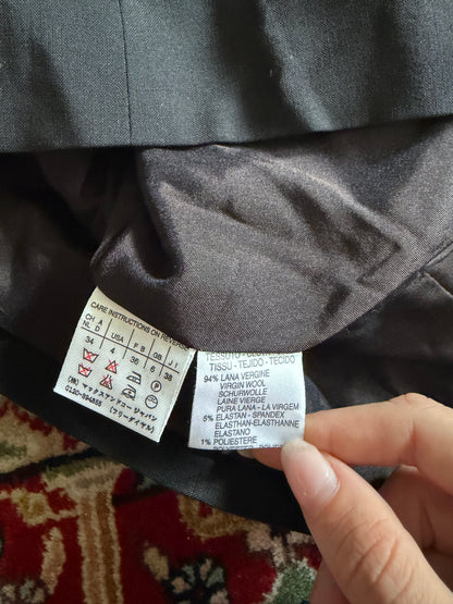 Max & Co. 2000s Black Cropped Wool Blazer