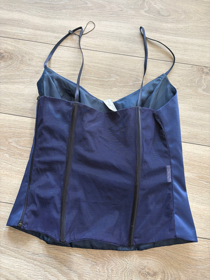 2000s Federica Galati Satin Corset Top #13250