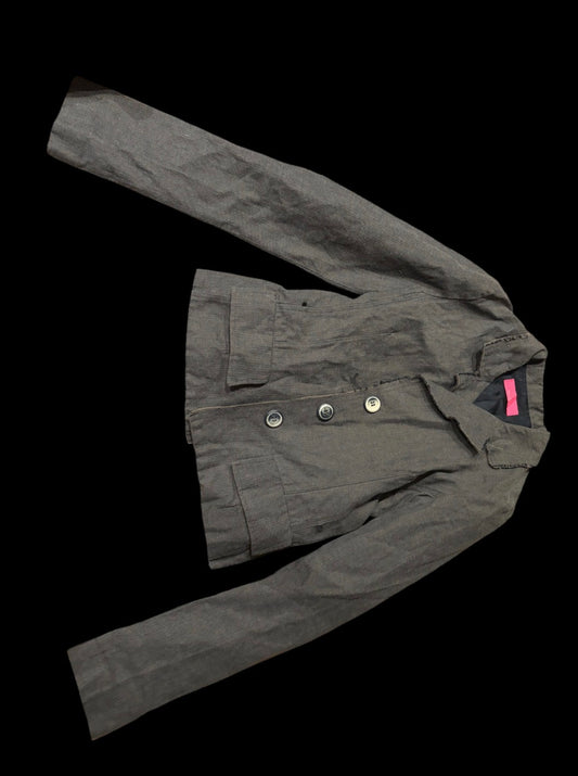 Bray Steve Alan Grey Raw Edge Blazer #13616