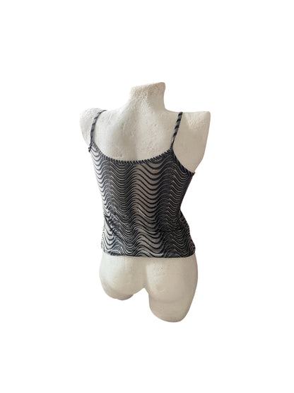 Sheer zebra wave camisole #12589