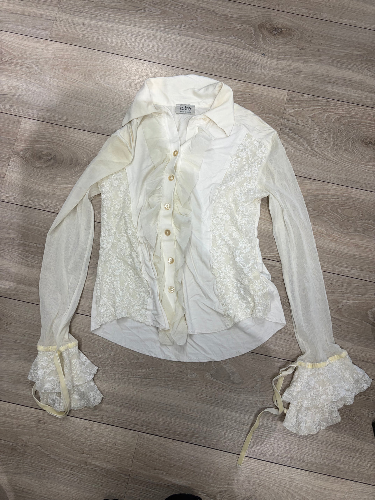 Oltre Lace Ruffle Blouse #13313