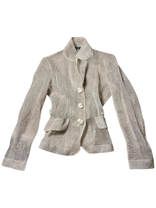 PHARD Sheer Jacquard Belted Jacket #12037