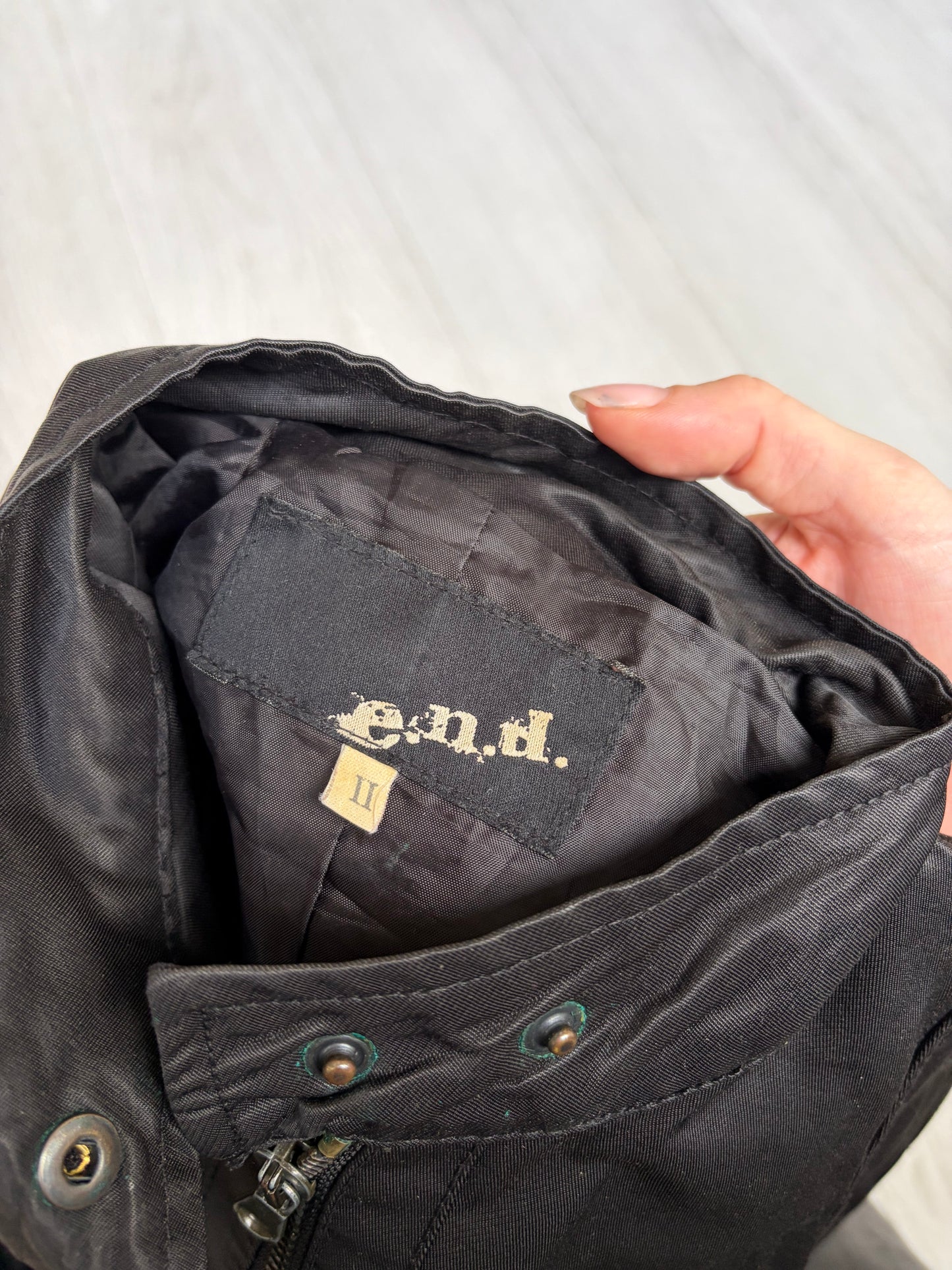 E.N.D. Coated Cotton Biker Jacket #13172