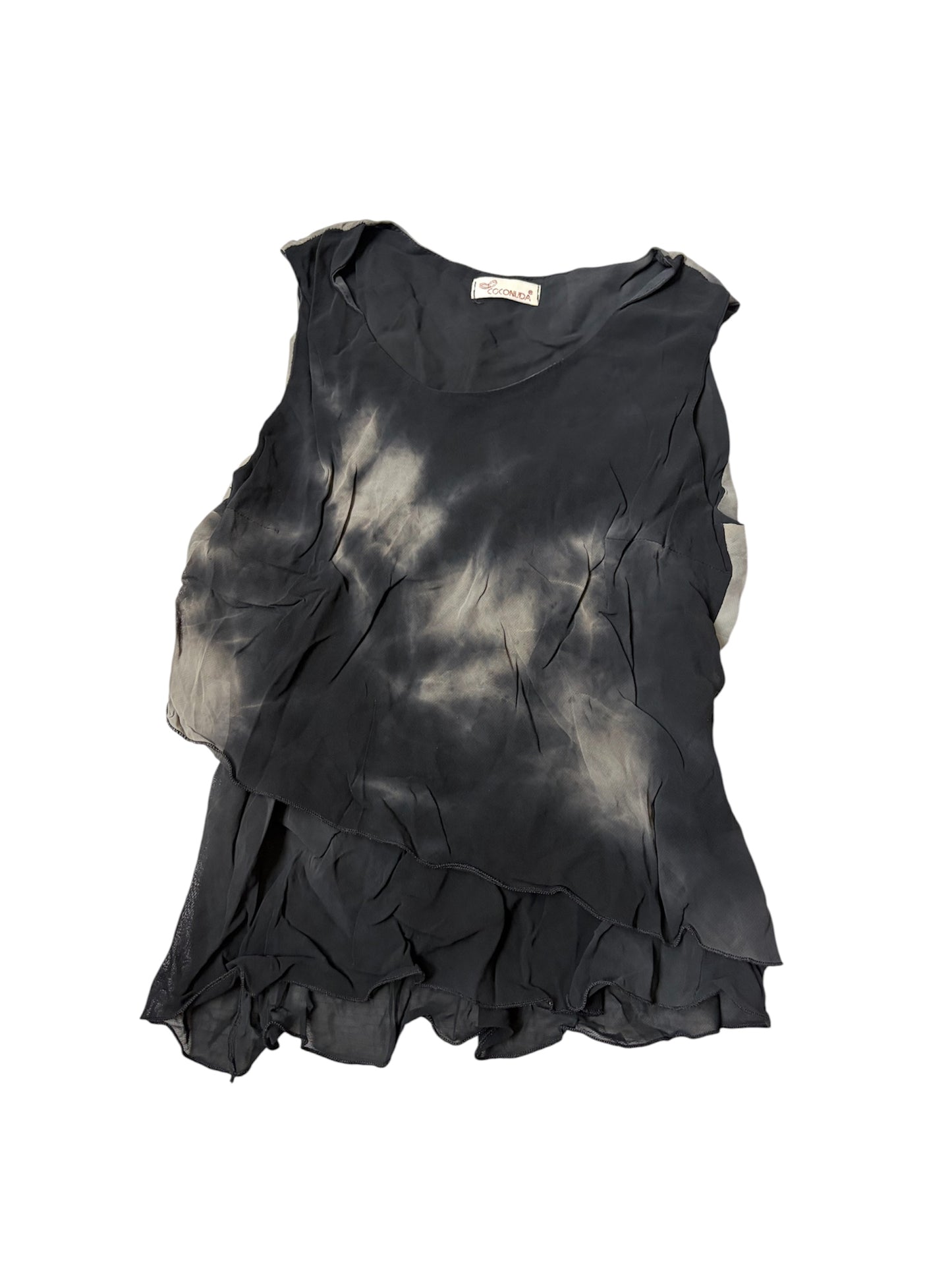 Coconuda Donna Y2K Layered Tie-Dye Top #13213