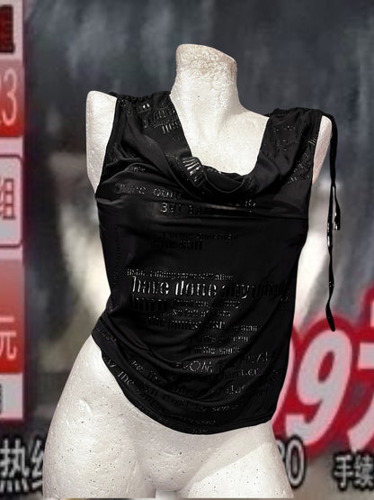 dark club intellectual girl top #10640