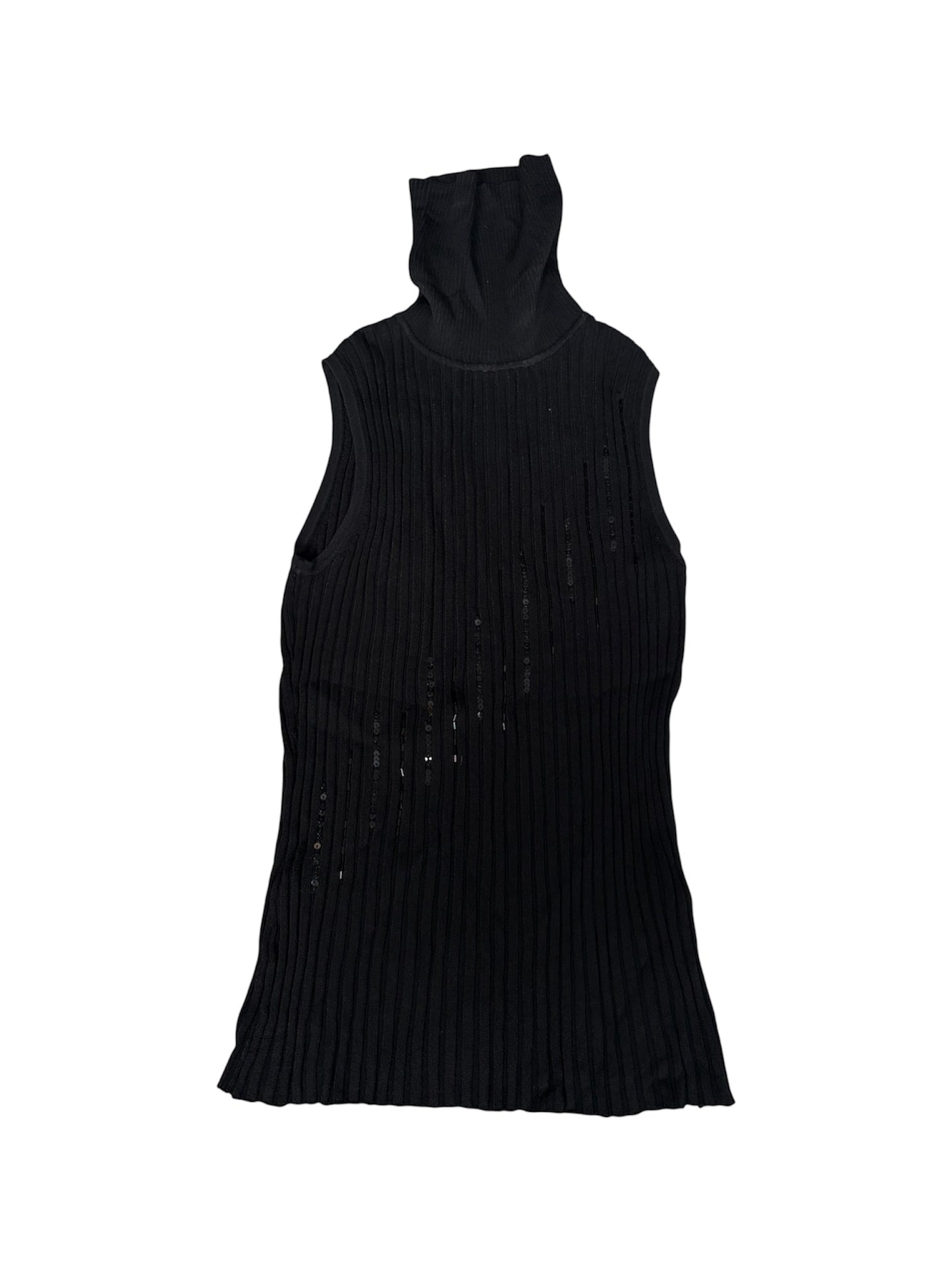 Ribbed Turtleneck Knit Top #13157