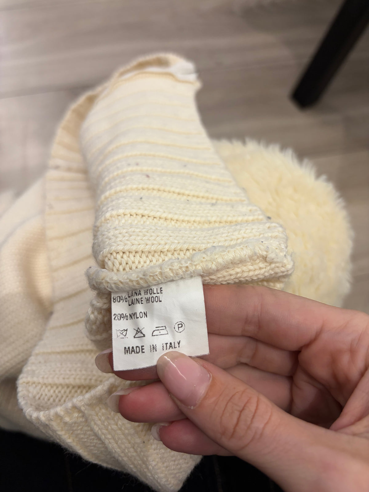 Imperial Wool Faux Fur Zip Cardigan #13315