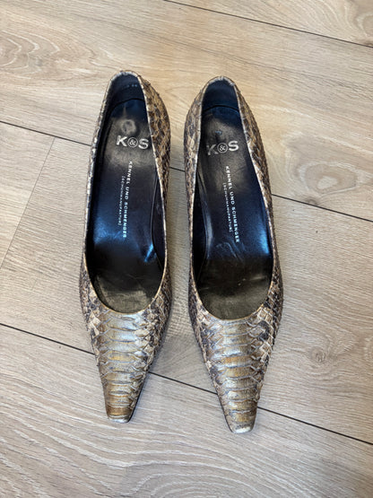Kennel & Schmenger Snake-Effect Leather Pumps #13634