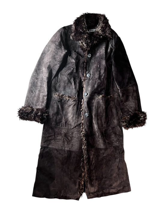 Suede Leather Coat #6700