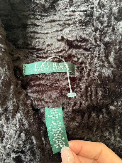 Vintage Lauren Ralph Lauren Textured Faux-Fur Jacket #13222