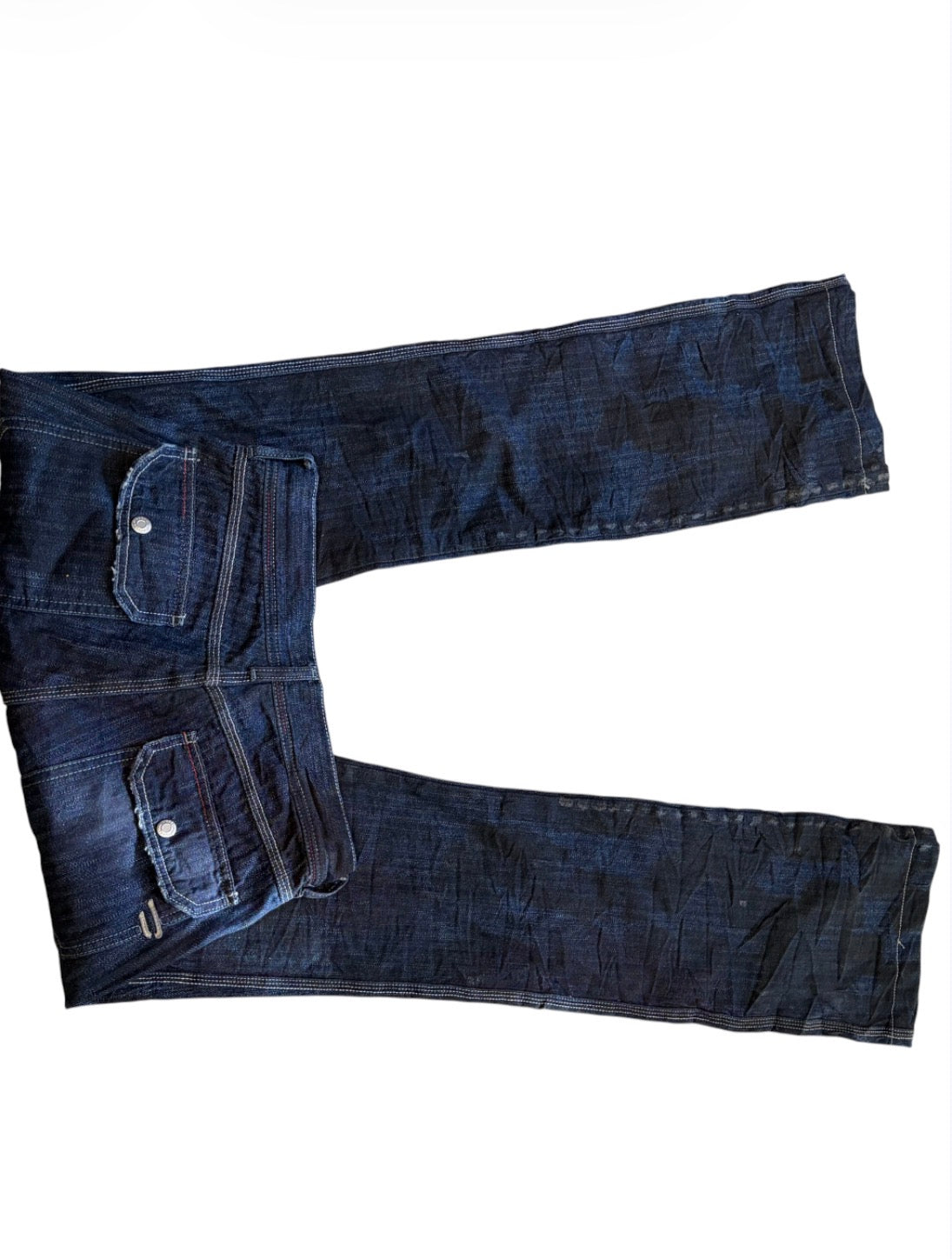 Diesel Dark Wash Low-Rise Straight-Leg Jeans #13626
