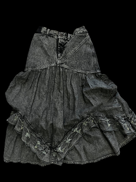 Washed Maxi Skirt #6687