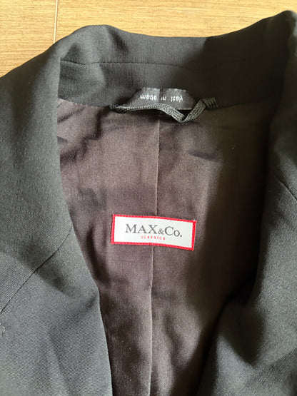 Max & Co. 2000s Black Cropped Wool Blazer