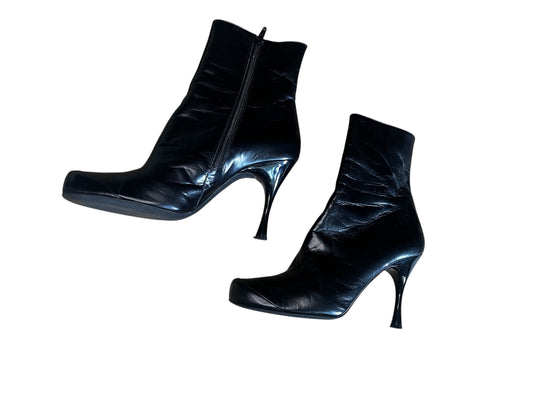 Charles Jourdan Black Leather Ankle Boots #9621