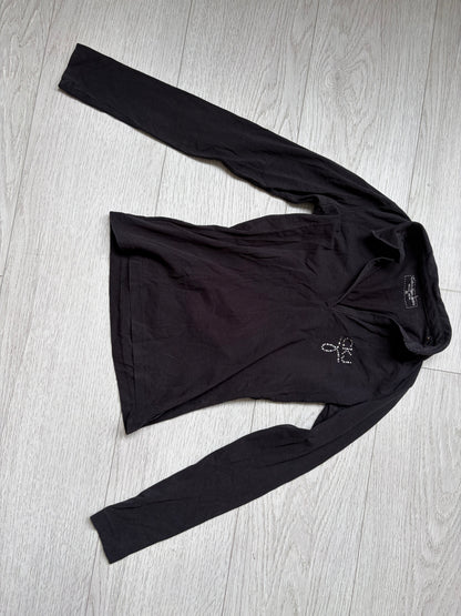 Calvin Klein Jeans Y2K Rhinestone Polo Top #13216