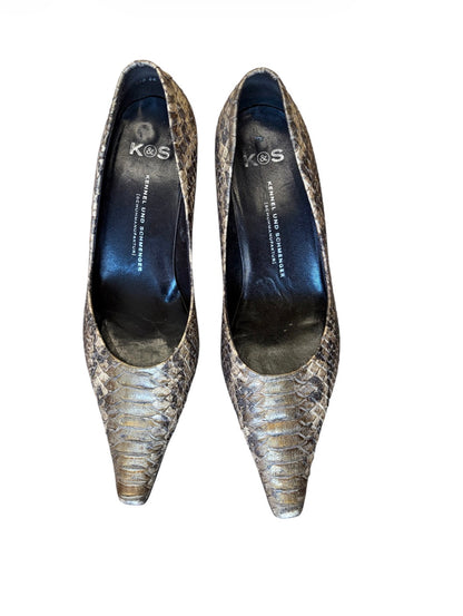 Kennel & Schmenger Snake-Effect Leather Pumps #13634