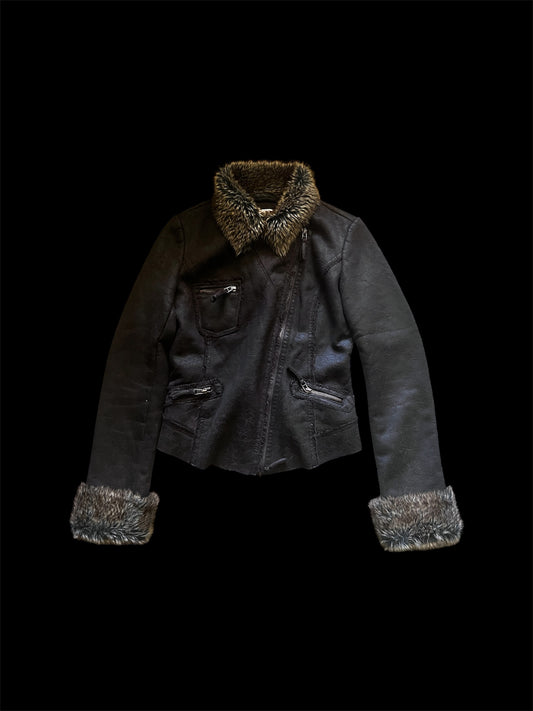 Vintage Y2K Fornarina Faux Fur Jacket #5638