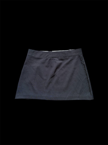 Extyn Rhinestone Black Mini Skirt #13545