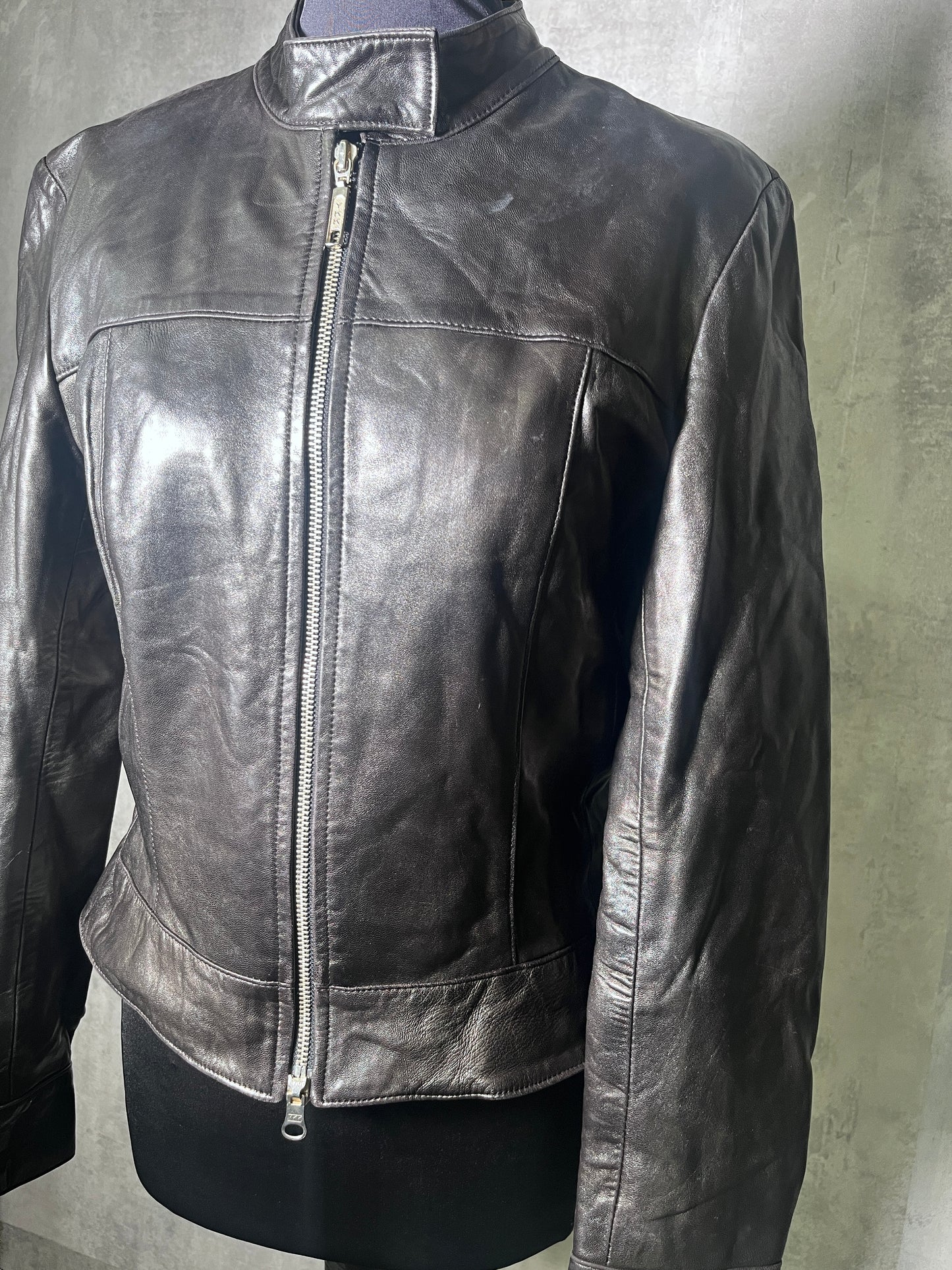 Metallic Leather Jacket #10535