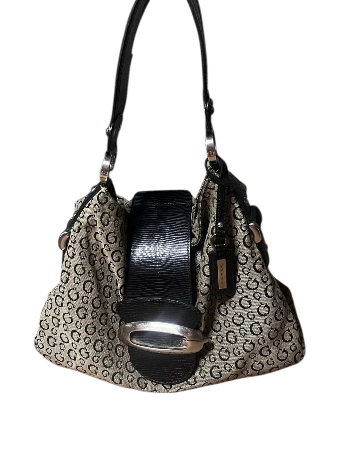Guess Monogram Buckle Shoulder Bag #12007