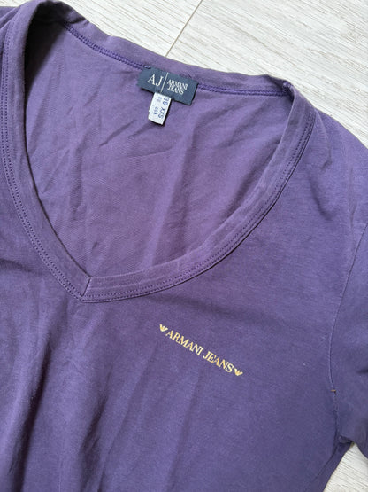 Armani Jeans Y2K Purple Logo T-Shirt #13212