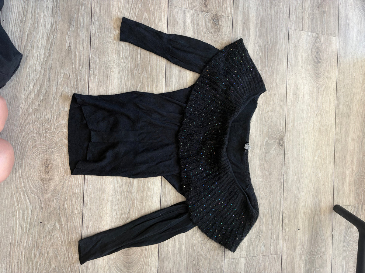 2000s Versace Jeans Couture Silk-Cashmere Sequin Sweater #13260